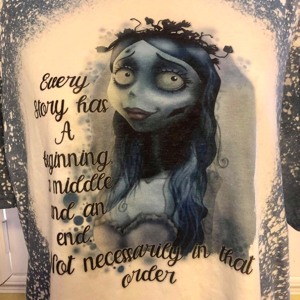 Corpse Bride Sublimated Bleach Dye Graphic Tee - Picture 4 of 5